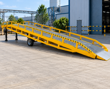 Bright Yellow Industrial Loading Ramp