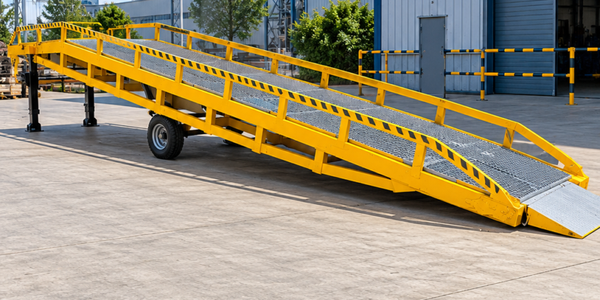 Bright Yellow Industrial Loading Ramp